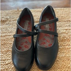 Aravon By New Balance Jodi WEJ02BB Black Leather Mary-Jane Shoes 7.5D V…